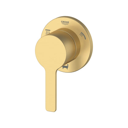 Grohe Lineare Metal Lever Handle Brushed Cool Sunrise 3-Way Diverter Trim