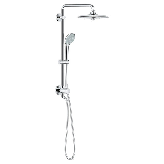 Grohe Tempesta 2.5 GPM 3-Spray Shower Head and Hand Shower StarLight Chrome 260 Shower System