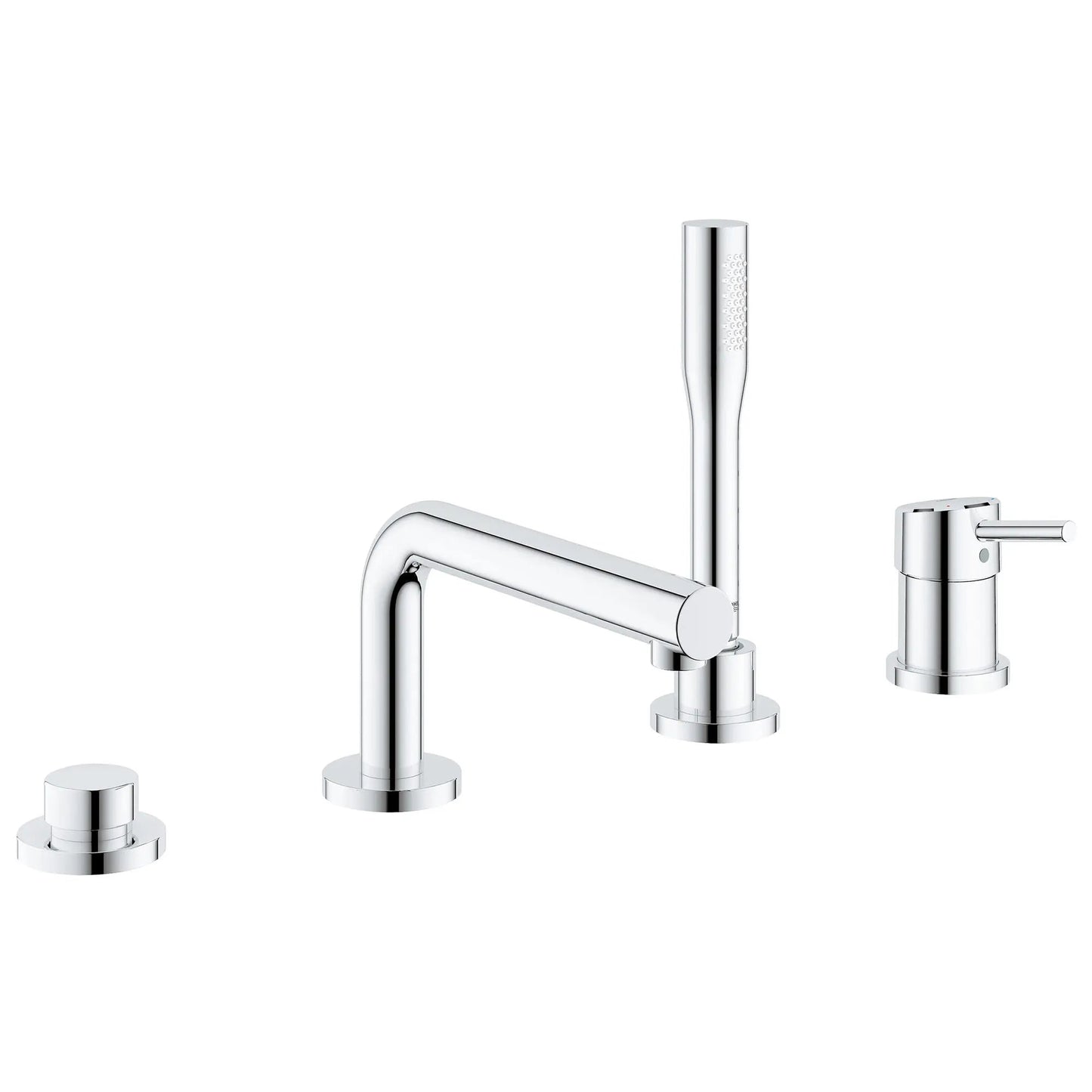 Grohe Concetto 4-Hole Single-Handle Deck Mount StarLight Chrome Roman Tub Faucet With 1.75 GPM Hand Shower