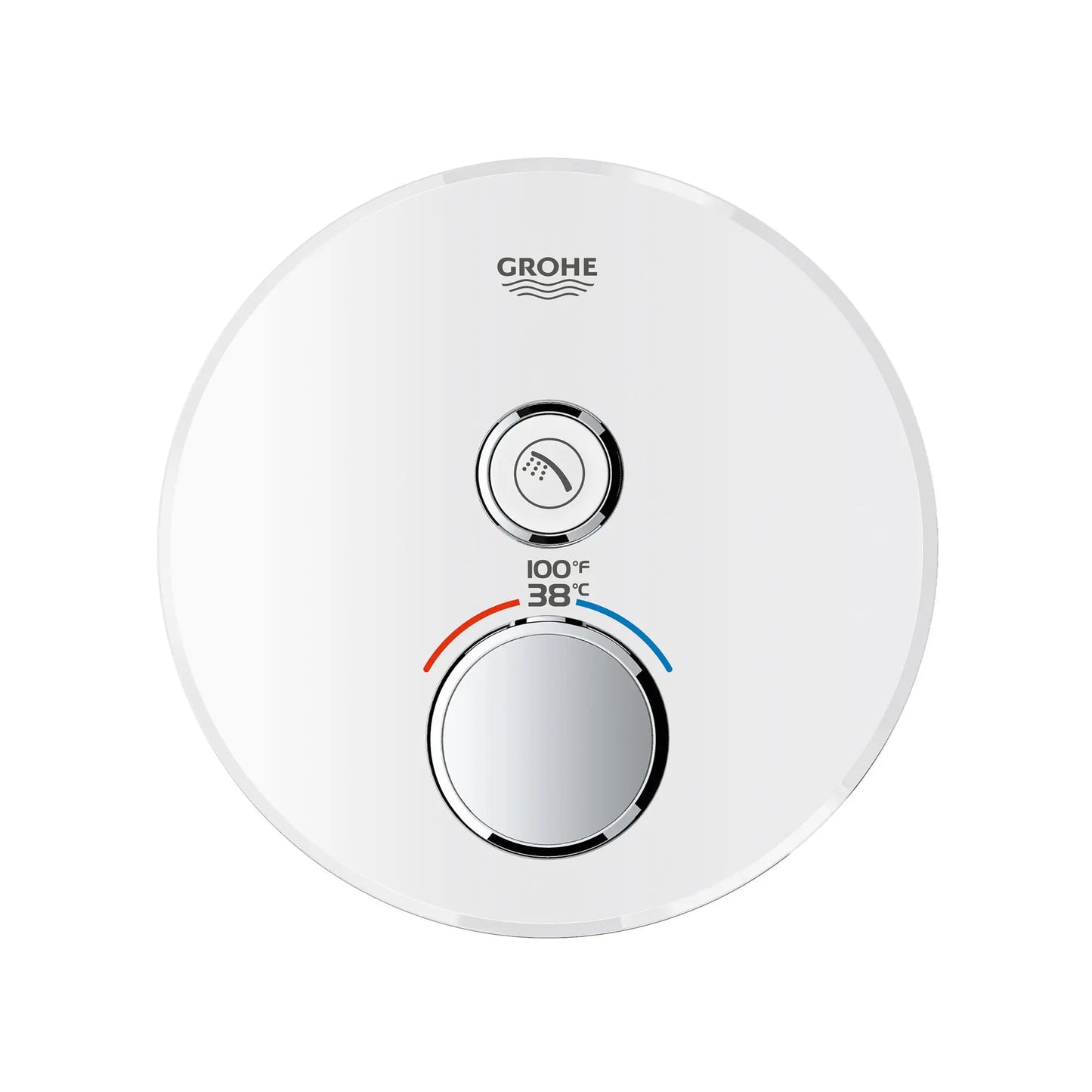 Grohe Grohtherm® SmartControl Moon White Dual Function Thermostatic Round Valve Trim