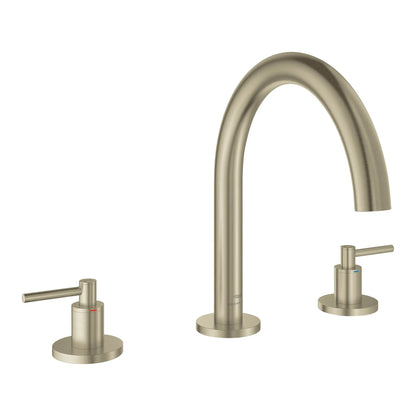 Grohe Atrio 3-Hole 2-Handle Brushed Nickel Infinity Deck Mount Roman Tub Faucet Without Handles