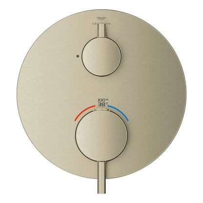 Grohe Atrio New Single Function 2-Handle Thermostatic Brushed Nickel Infinity Valve Trim