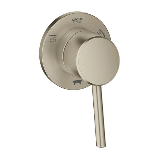 Grohe Concetto™ 3-Way Metal Lever Handle Brushed Nickel Infinity Diverter Trim