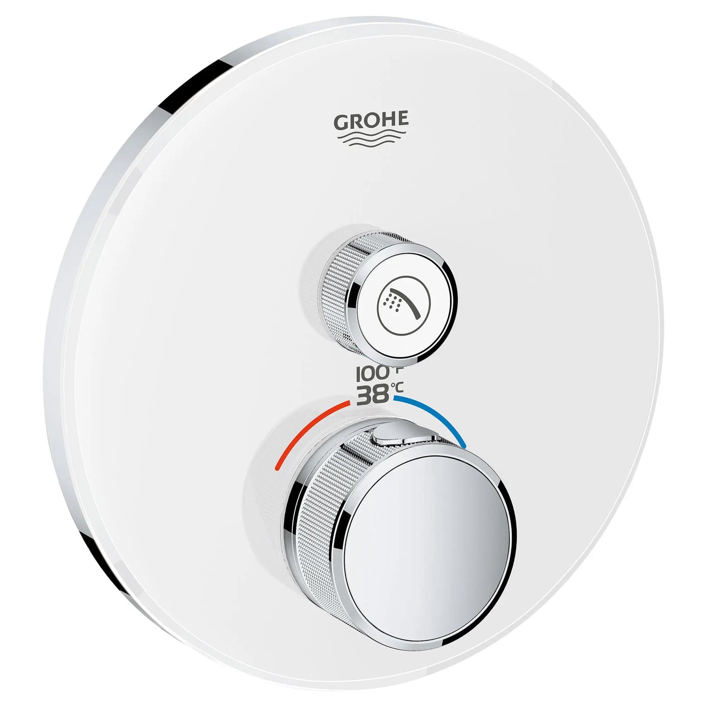Grohe Grohtherm® SmartControl Moon White Dual Function Thermostatic Round Valve Trim