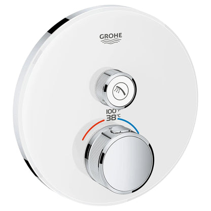Grohe Grohtherm® SmartControl Moon White Dual Function Thermostatic Round Valve Trim