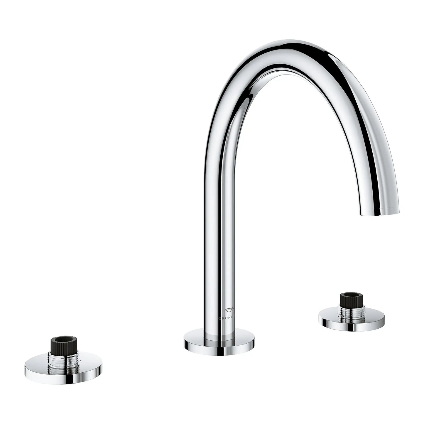 Grohe Atrio 3-Hole 2-Handle StarLight Chrome Deck Mount Roman Tub Faucet Without Handles
