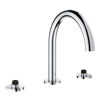 Grohe Atrio 3-Hole 2-Handle StarLight Chrome Deck Mount Roman Tub Faucet Without Handles