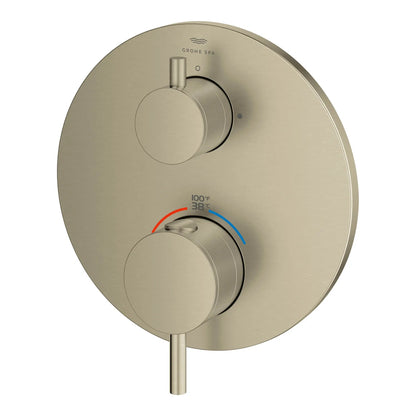 Grohe Atrio Dual Function 2-Handle Brushed Nickel Infinity Thermostatic Valve Trim