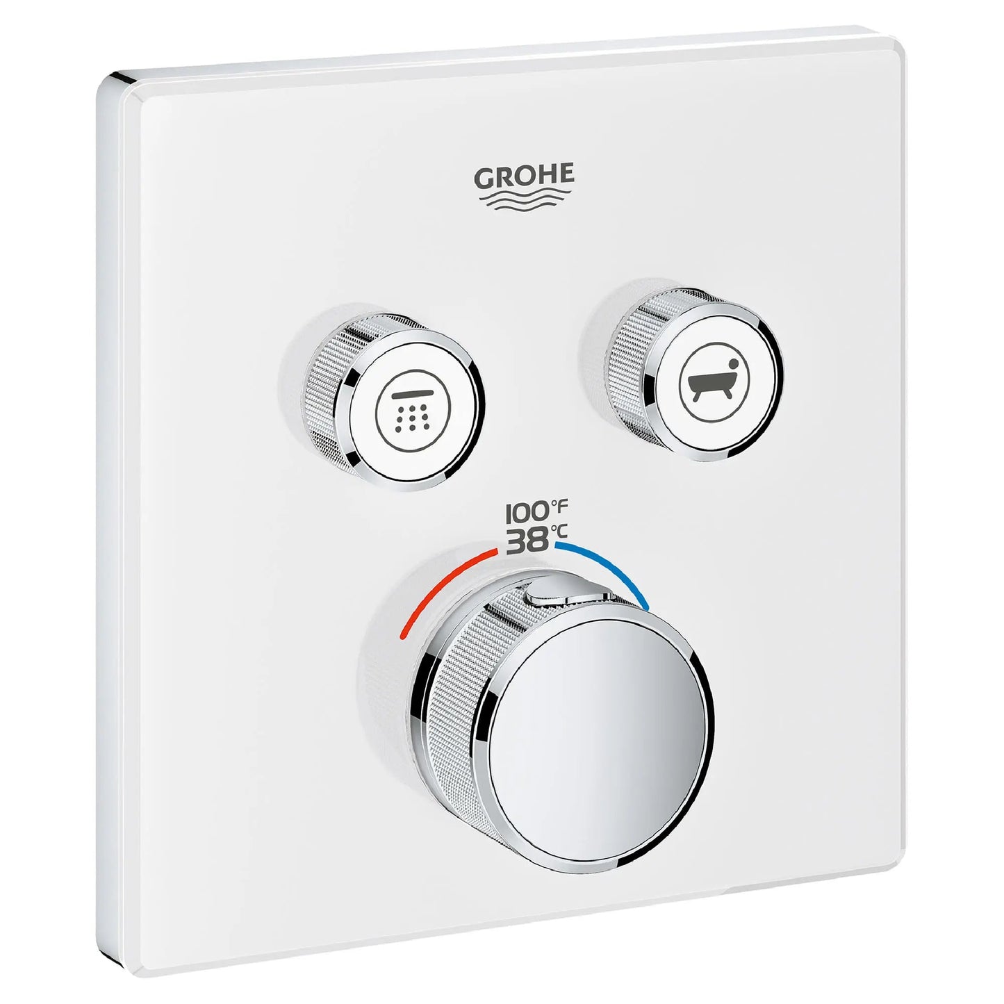 Grohe Grohtherm® Moon White SmartControl Dual Function Thermostatic Valve Trim