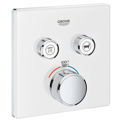 Grohe Grohtherm® Moon White SmartControl Dual Function Thermostatic Valve Trim