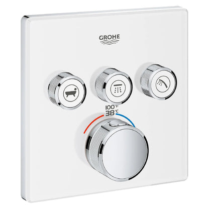 Grohe Grohtherm® SmartControl Moon White Triple Function Thermostatic Valve Trim
