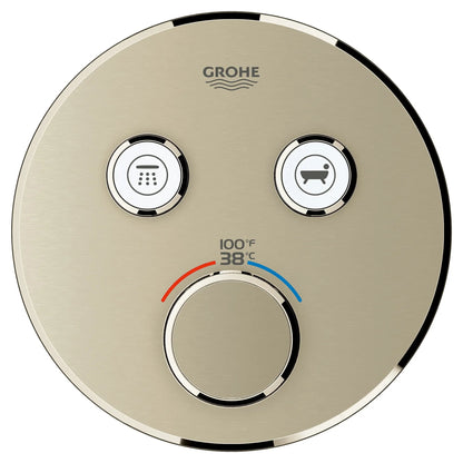 Grohe Grohtherm® SmartControl Brushed Nickel Infinity Dual Function Thermostatic Valve Trim