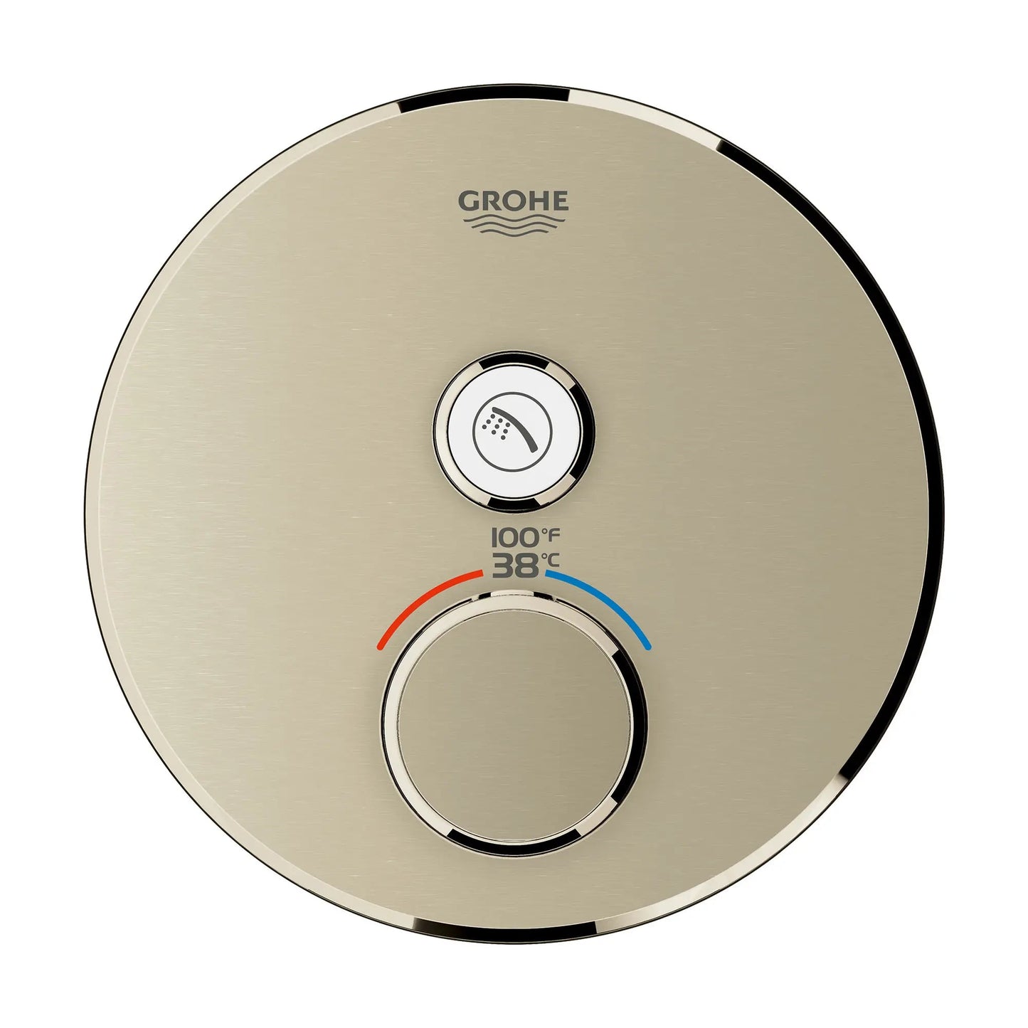 Grohe Grohtherm® SmartControl Single Function Brushed Nickel Infinity Thermostatic Valve Trim