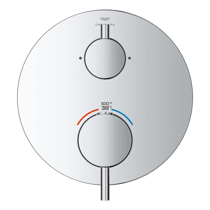Grohe Atrio Dual Function 2-Handle StarLight Chrome Thermostatic Valve Trim