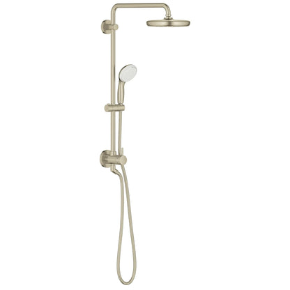 Grohe Tempesta 1.75 GPM Single Spray Shower Head 2-Spray Hand Shower Brushed Nickel Infinity 210 Shower System