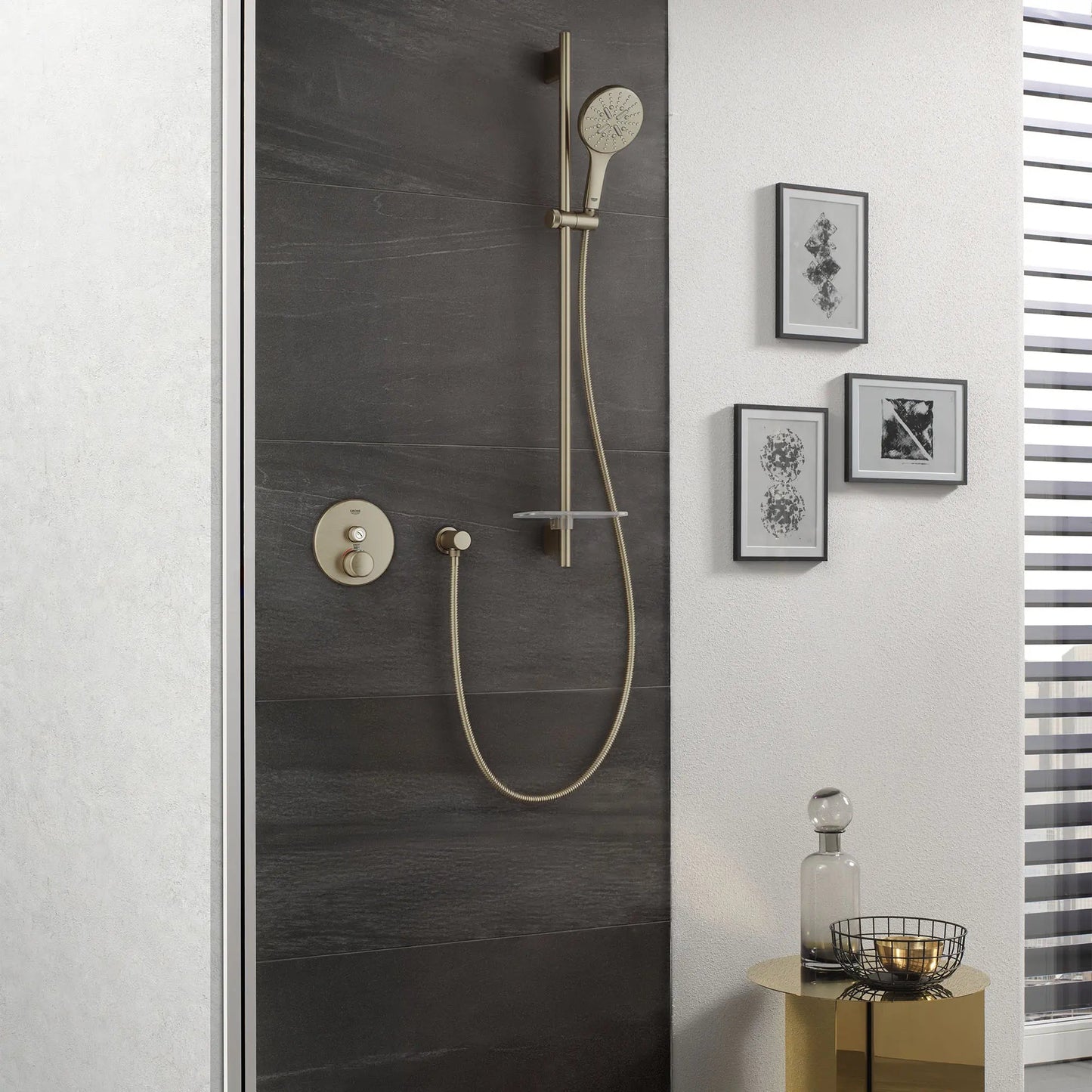 Grohe Grohtherm® SmartControl Single Function Hard Graphite Thermostatic Valve Trim