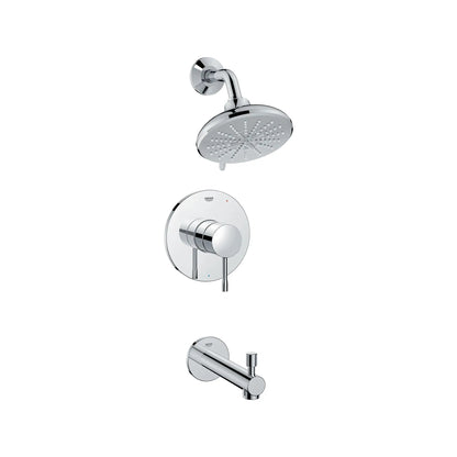 Grohe Essence StarLight Chrome Pressure Balance Valve Tub/Shower Trim Kit Combo