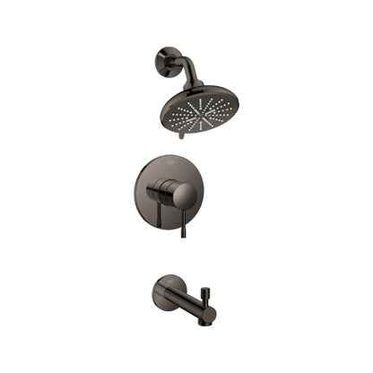Grohe Essence Hard Graphite Pressure Balance Valve Tub/Shower Trim Kit Combo