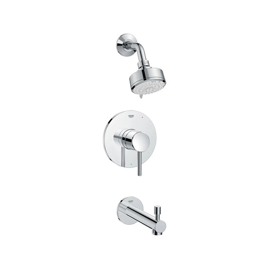 Grohe Concetto StarLight Chrome Pressure Balance Valve Tub and Shower Trim Kit