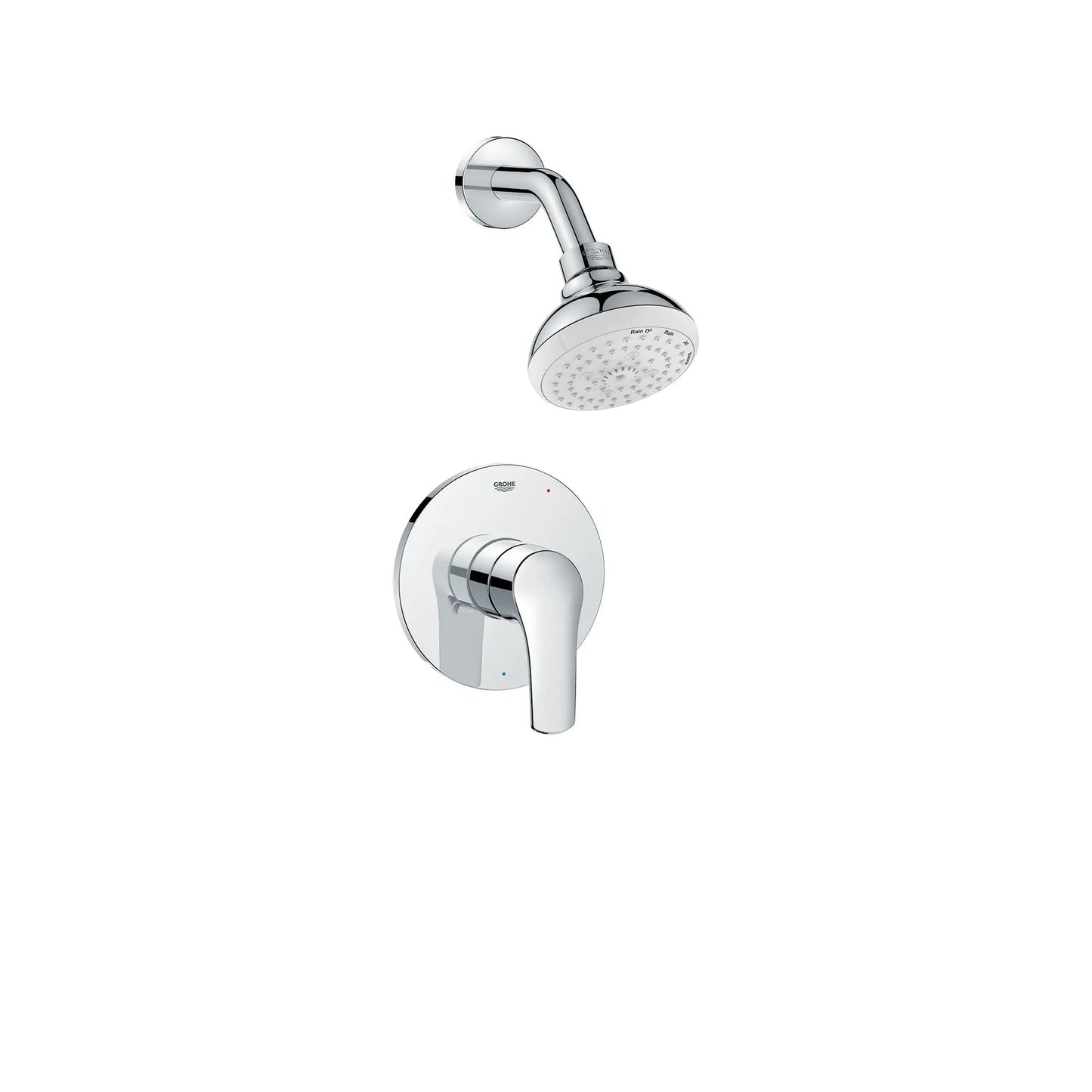 Grohe Eurosmart Pressure Balance StarLight Chrome Valve Shower Trim Kit
