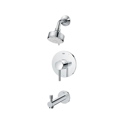 Grohe Concetto StarLight Chrome Pressure Balance Valve Tub and Shower Trim Kit