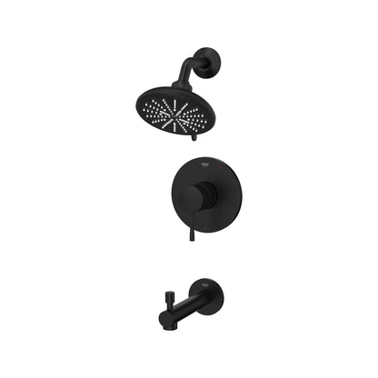 Grohe Essence Matte Black Pressure Balance Valve Tub/Shower Trim Kit Combo