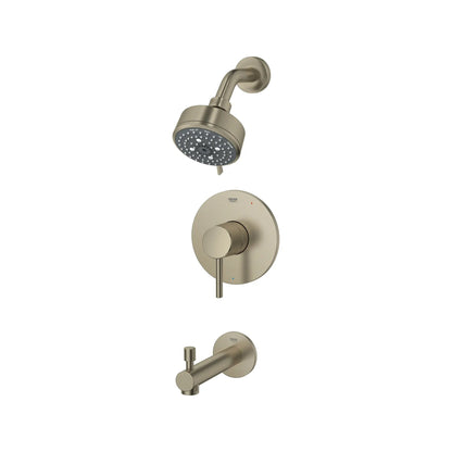 Grohe Concetto Brushed Nickel Infinity Pressure Balance Valve Tub and Shower Trim Kit