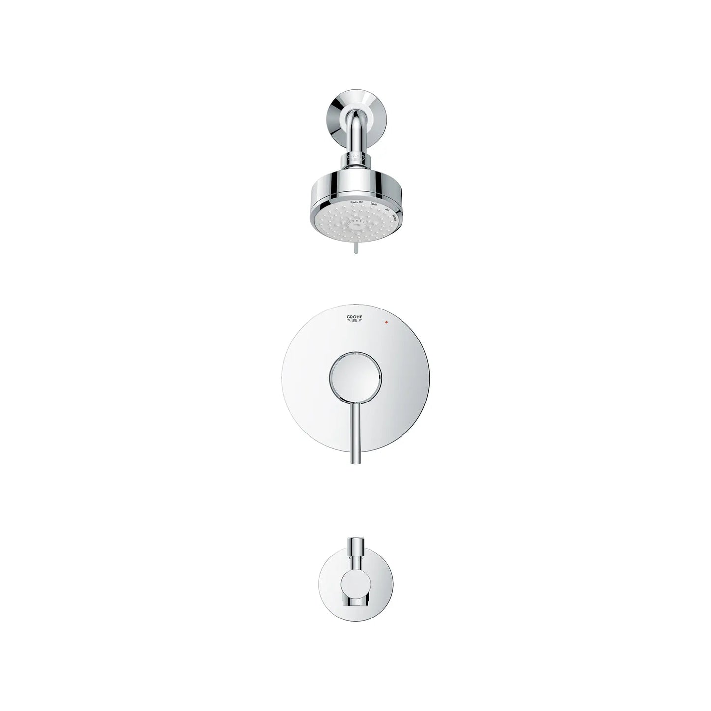 Grohe Concetto StarLight Chrome Pressure Balance Valve Tub and Shower Trim Kit