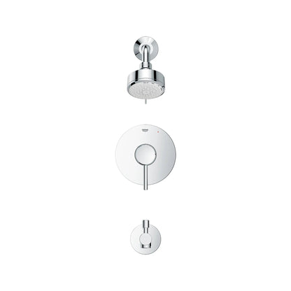Grohe Concetto StarLight Chrome Pressure Balance Valve Tub and Shower Trim Kit