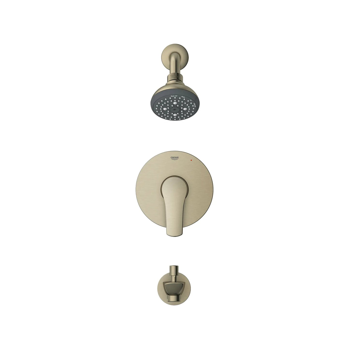 Grohe Eurosmart Pressure Balance Valve Brushed Nickel Infinity Tub/Shower Trim Kit