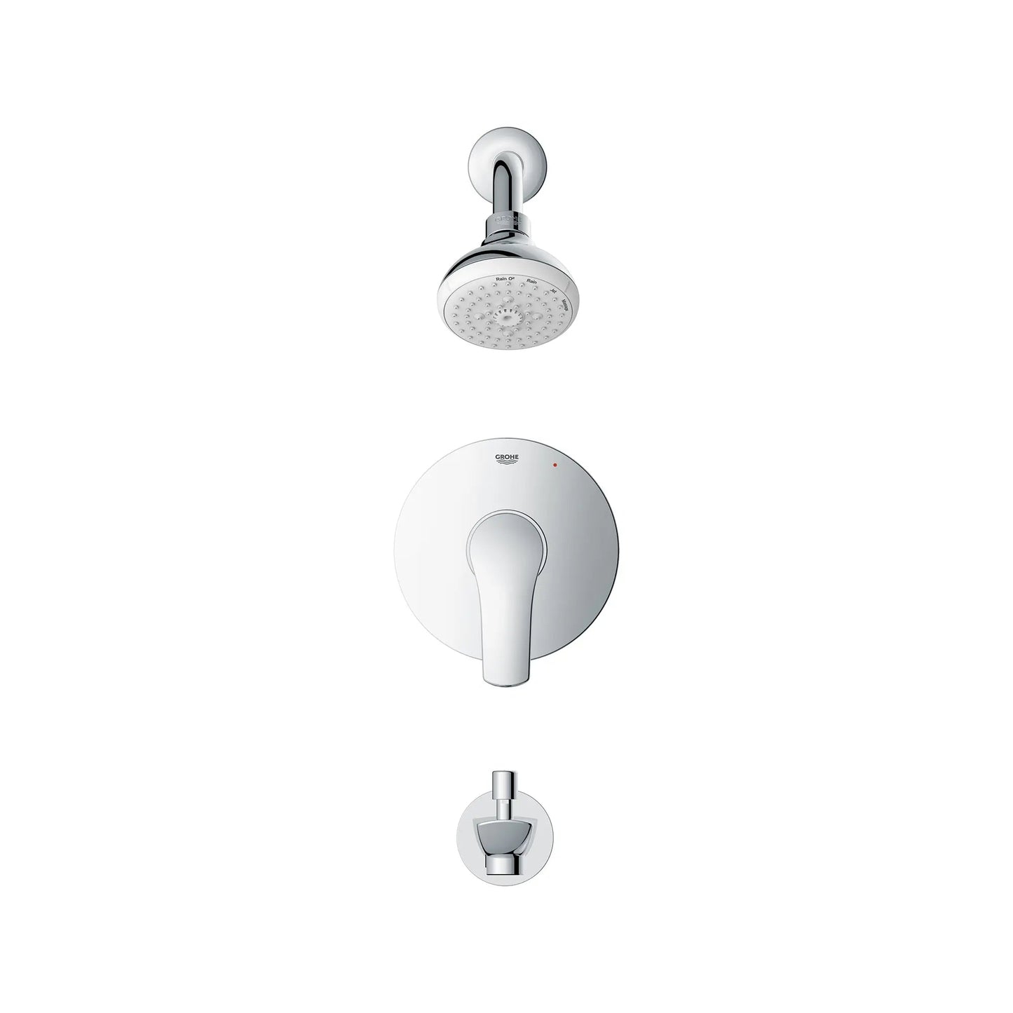 Grohe Eurosmart Pressure Balance Valve StarLight Chrome Tub/Shower Trim Kit