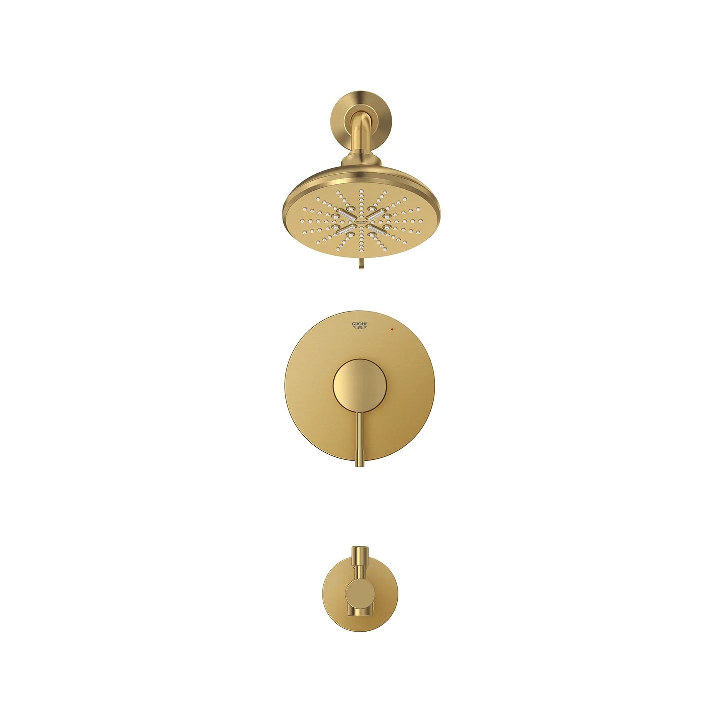 Grohe Essence Brushed Cool Sunrise Pressure Balance Valve Tub/Shower Trim Kit Combo