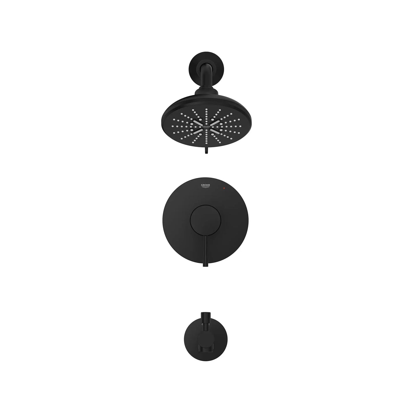 Grohe Essence Matte Black Pressure Balance Valve Tub/Shower Trim Kit Combo
