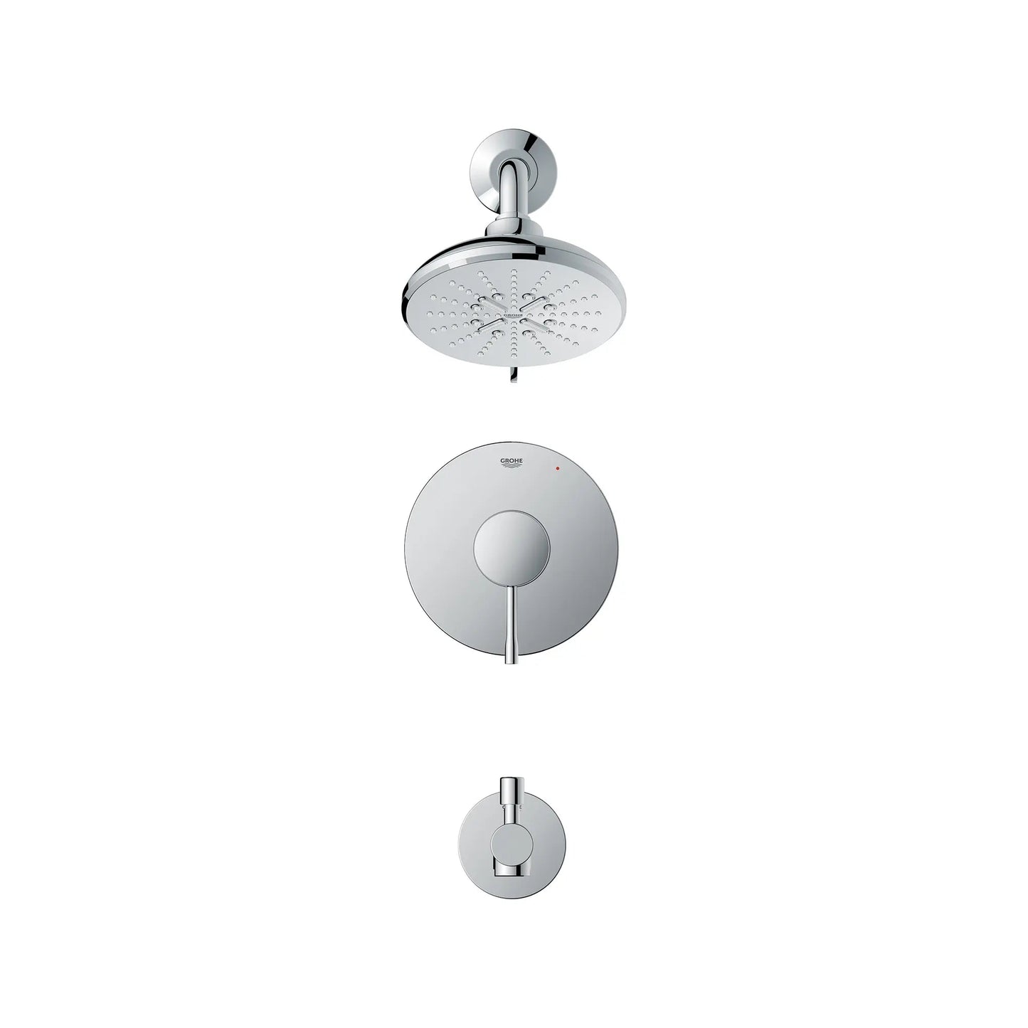 Grohe Essence StarLight Chrome Pressure Balance Valve Tub/Shower Trim Kit Combo