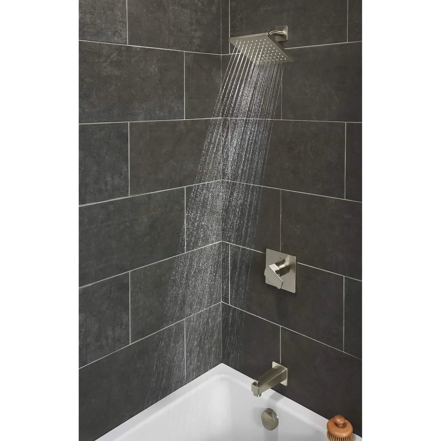 Grohe Tallinn Pressure Balance Brushed Nickel Infinity Valve Bathtub/Shower Combo Faucet