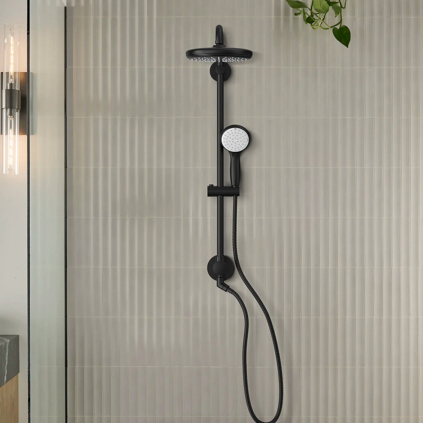 Grohe Tempesta 1.75 GPM Single Spray Shower Head 2-Spray Hand Shower Matte Black 210 Shower System