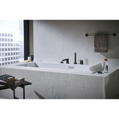 Grohe Eurocube® 4-Hole Single-Handle Deck Mount Matte Black Roman Tub Faucet With 1.75 GPM Hand Shower