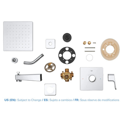 Grohe Tallinn Pressure Balance StarLight Chrome Valve Bathtub/Shower Combo Faucet