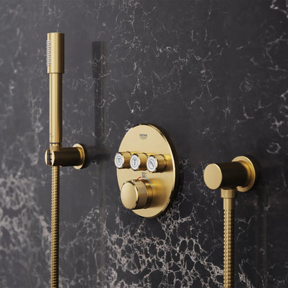 Grohe Grohtherm® SmartControl Brushed Cool Sunrise Triple Function Thermostatic Valve Trim