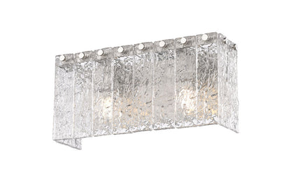 Z-Lite Glacier 15" 2-Light Brushed Nickel Clear Glass Shade Vanity Light