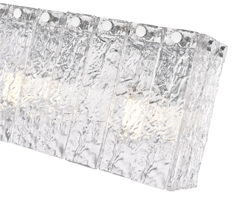 Z-Lite Glacier 15" 2-Light Chrome Clear Glass Shade Vanity Light