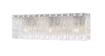 Z-Lite Glacier 24" 3-Light Brushed Nickel Clear Glass Shade Vanity Light