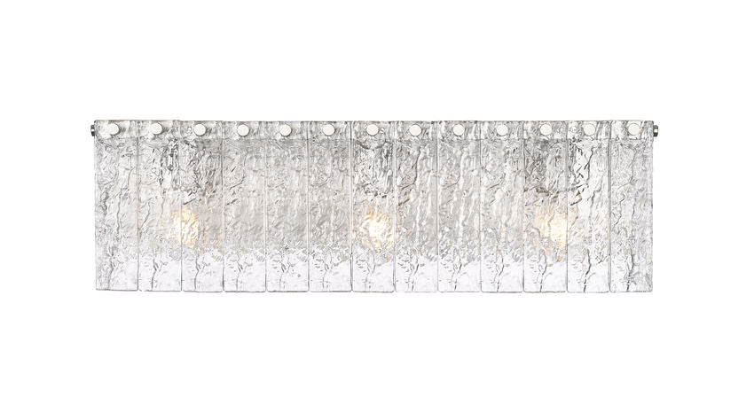 Z-Lite Glacier 24" 3-Light Brushed Nickel Clear Glass Shade Vanity Light