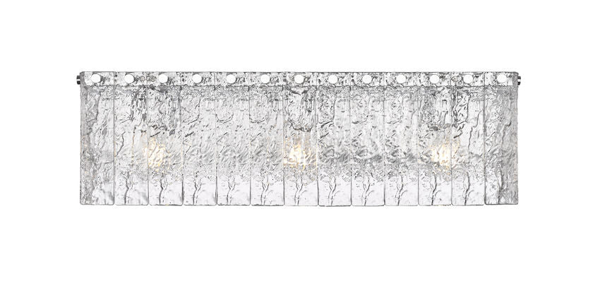 Z-Lite Glacier 24" 3-Light Chrome Clear Glass Shade Vanity Light