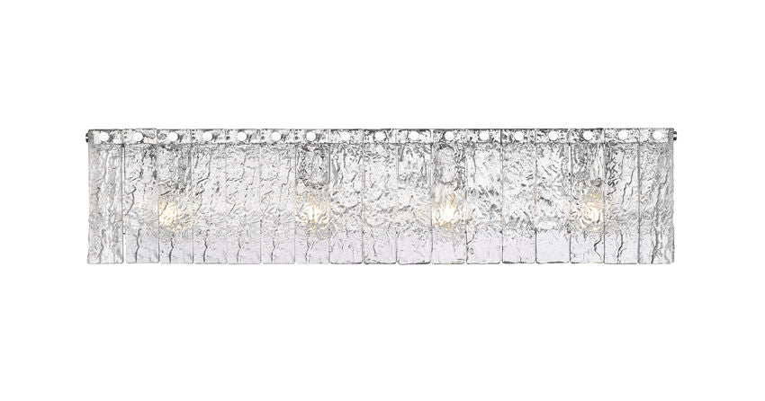 Z-Lite Glacier 31" 4-Light Chrome Clear Glass Shade Vanity Light