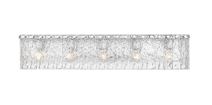 Z-Lite Glacier 37" 5-Light Chrome Clear Glass Shade Vanity Light