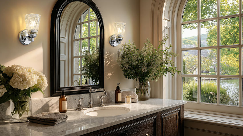 Z-Lite Andree 5" 1-Light Chrome Steel Frame Clear Glass Shade Wall Sconce