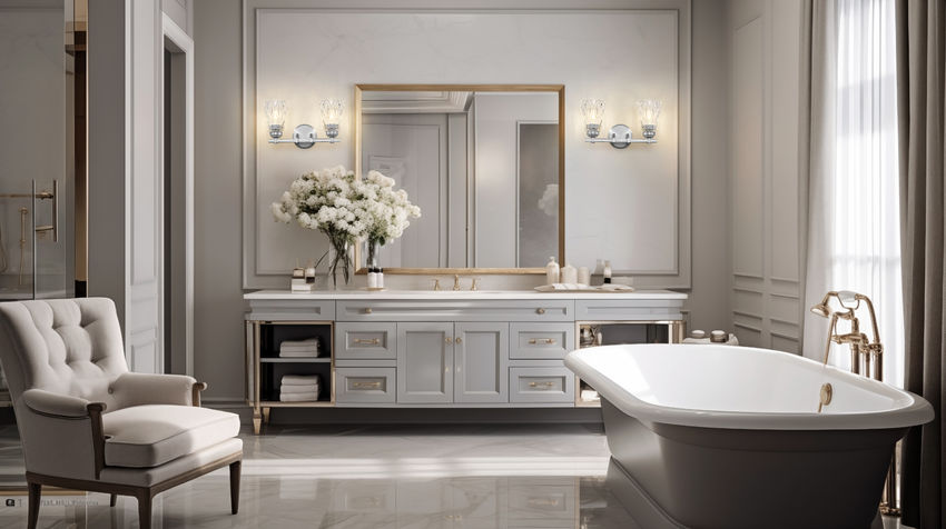 Z-Lite Andree 16" 2-Light Brushed Nickel Steel Frame Clear Glass Shade Vanity Lighting