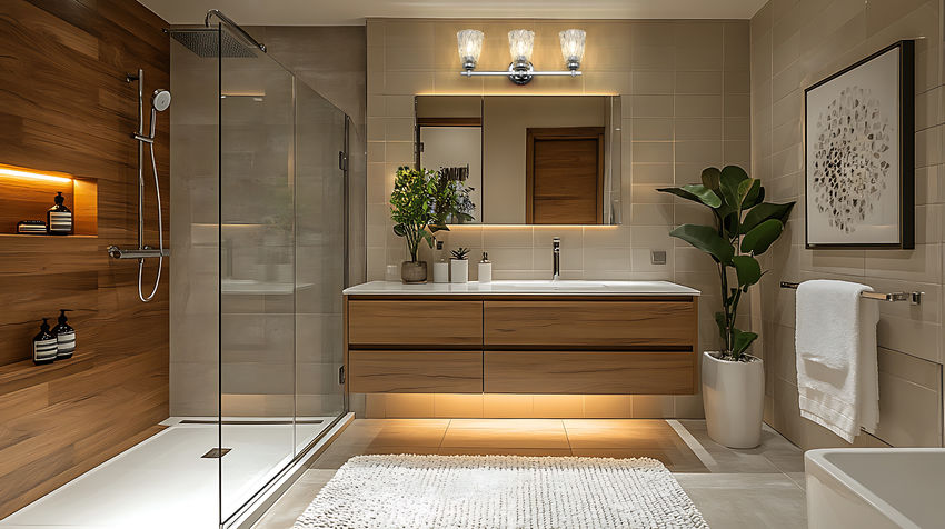 Z-Lite Andree 24" 3-Light Chrome Steel Frame Clear Glass Shade Vanity Lighting