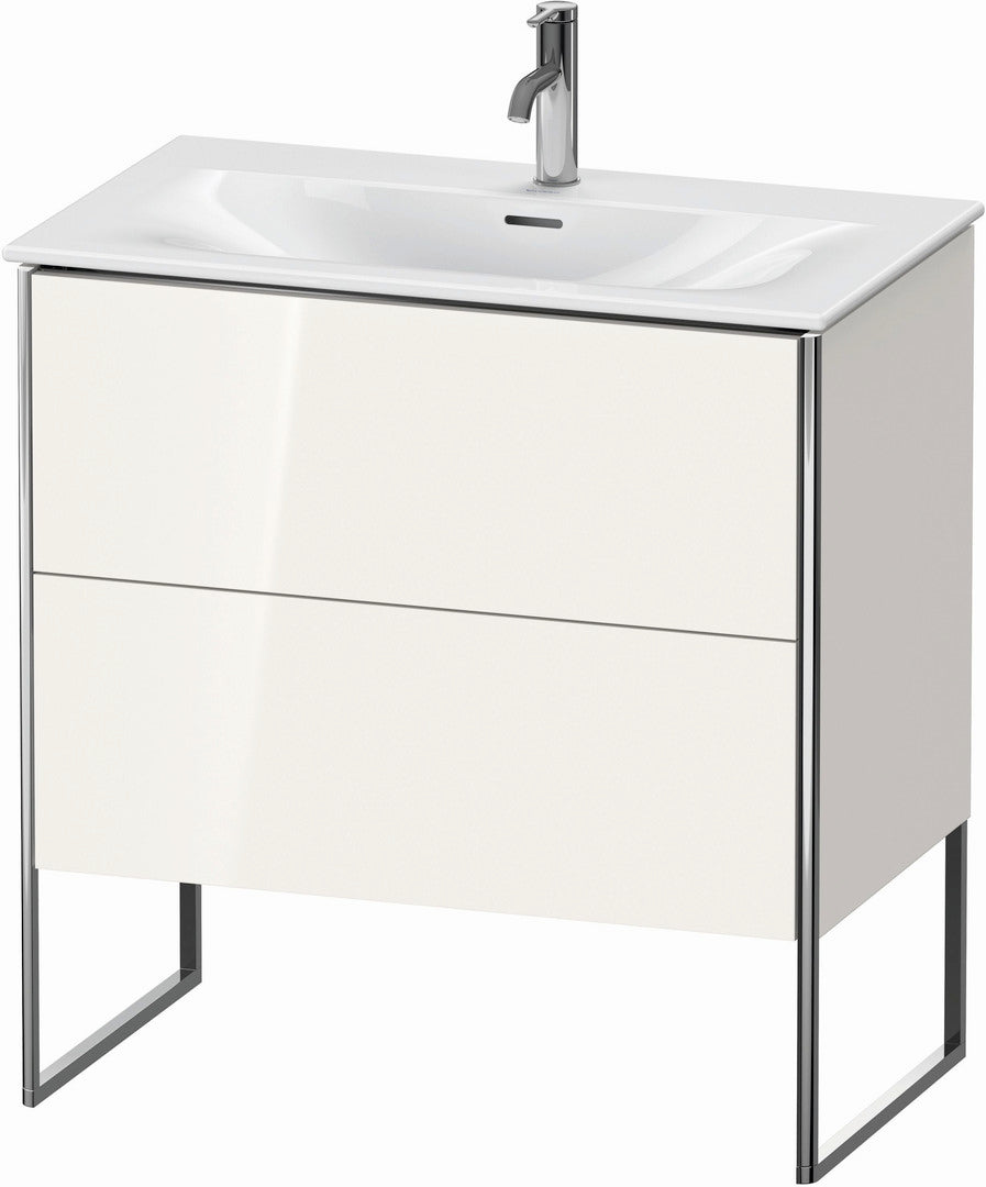 Duravit XSquare 32" White High Gloss Two Drawer Floorstanding Vanity Unit (XS452402222)